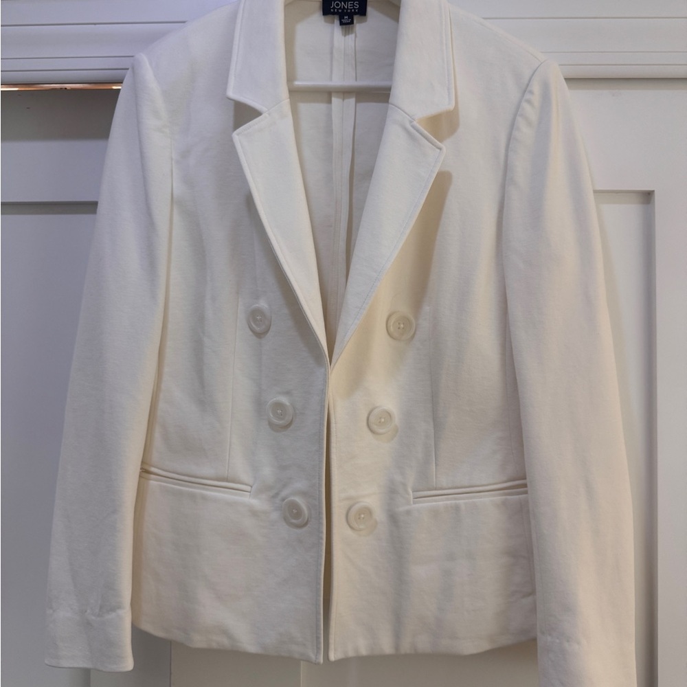 Jones New York Women's Elegant White Blazer